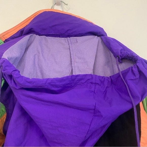 Vintage London Fog Black and Neon Jacket Size Large - Picture 2 of 12